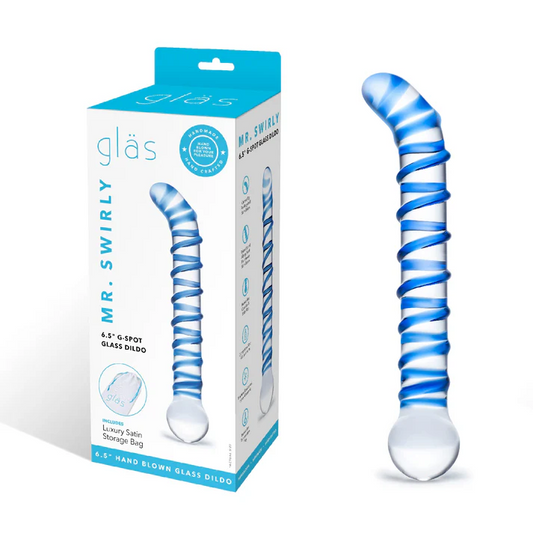 Mr. Swirly G-Spot Glass Dildo